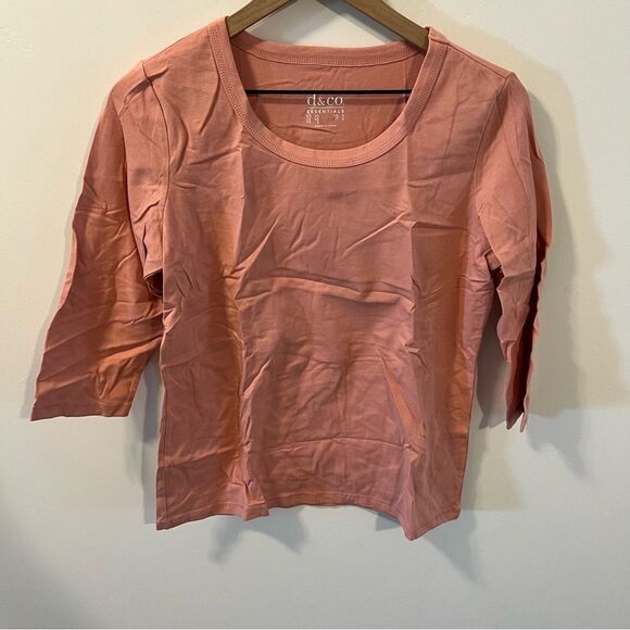 NWT Denim & Co. Essentials Perfect Jersey 3/4 Sleeve Top | Size XS - Picture 2 of 9